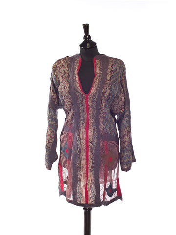 Indian Dreams-Red; One-of-a-Kind Tunic
